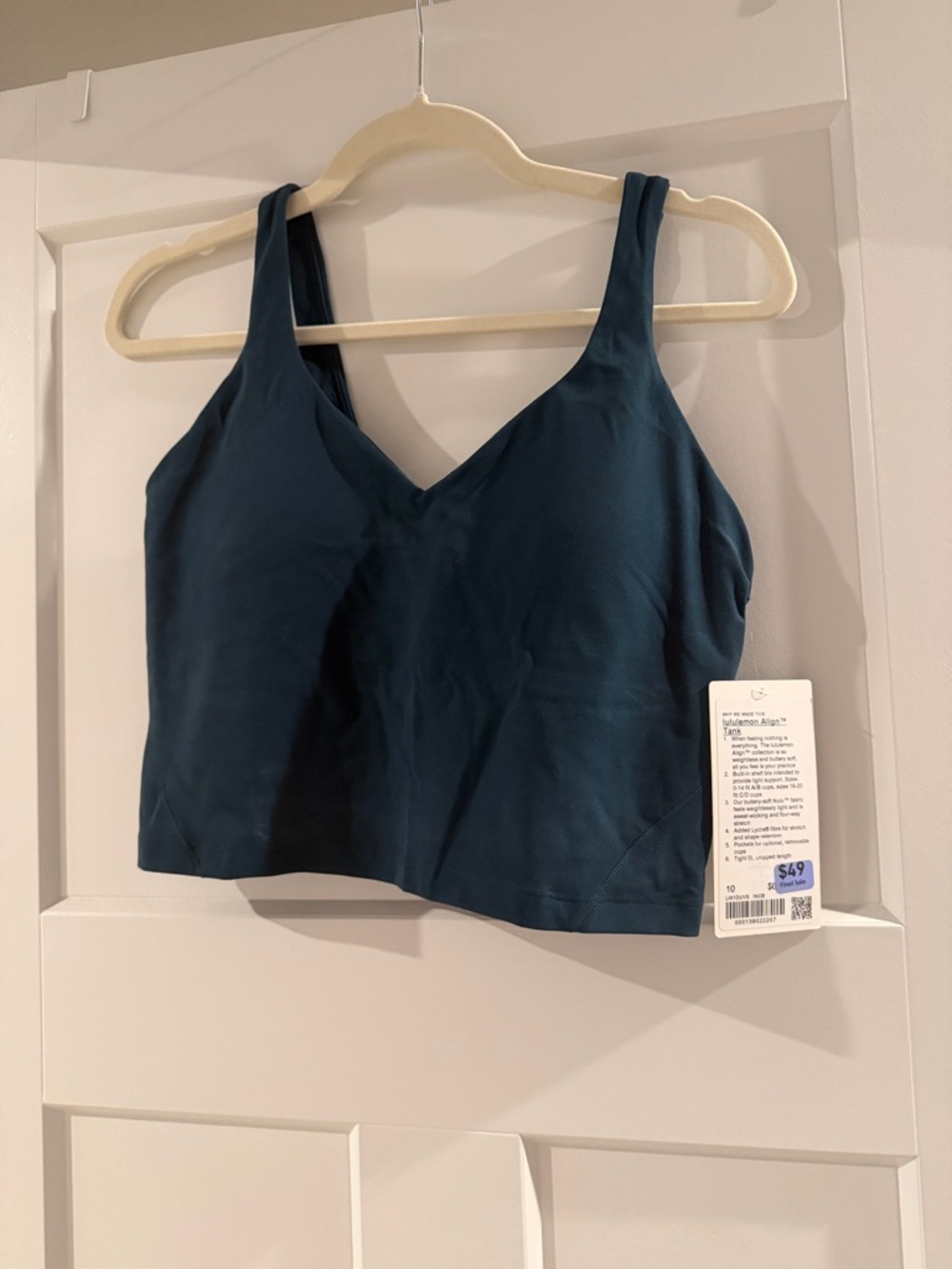 lululemon athletica V-Neck Cropped Sports Bra - indochine blue
